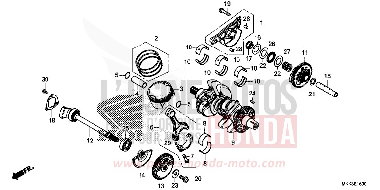 VILEBREQUIN/PISTON de Africa Twin GRAND PRIX RED (R380B) 2018